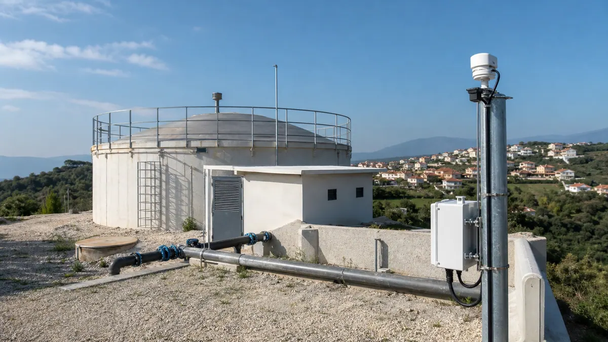 Imagen provisional de un depósito municipal con sensor de control